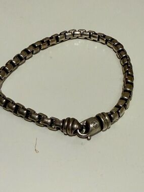 David Yurman Silver Box-Link Bracelet
